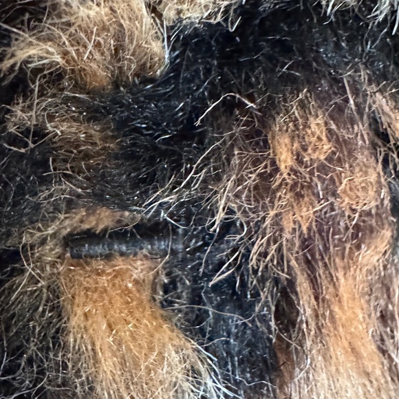 Free People Leopard Faux Fur Teddy Jacket Oversized Small - Picture 5 of 11